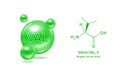 Important amino acid Valine VAL, V and structural chemical formula