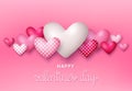 Valintine`s Day greeting card. Vector illustration. Royalty Free Stock Photo