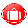 Valise vector illustration, Red icon