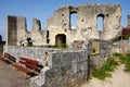 The Valkenburg castle ruin, made of marlstone Royalty Free Stock Photo