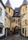 Valkenburg, Limburg, The Netherlands - Twin towers of the medieval city gate Royalty Free Stock Photo