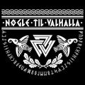 Valknut ancient pagan Nordic Germanic symbol, ancient Scandinavian runes, Viking slogan - The keys to Valhalla, oak