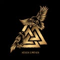 Valknut is an ancient Scandinavian ritual pagan symbol