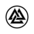 Valknut is an ancient Scandinavian ritual pagan symbol