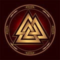 Valknut is an ancient Scandinavian ritual pagan symbol