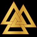 Valknut sacred magical heathen norse symbol