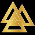 Valknut sacred magical heathen norse symbol