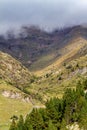 Vall de nuria National Park in Catalonia of Spain in a cloudy day Royalty Free Stock Photo