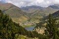 Vall de nuria Valley of Nuria National Park in Catalonia of Spain in a cloudy day Royalty Free Stock Photo