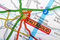 Valladolid map Royalty Free Stock Photo