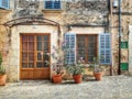 Valldemossa Mallorca old city walkway door windows Valdemosa