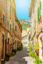 Valldemossa, famous old mediterranean village of Majorca island Mallorca, Spain Royalty Free Stock Photo