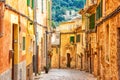 Valldemossa old mediterranean village, landmark of Majorca, Spain Royalty Free Stock Photo