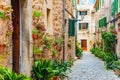 Valldemossa old mediterranean village, landmark of Majorca, Spain Royalty Free Stock Photo