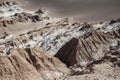 Valle de la Luna Moon Valley in Atacama Desert near San Pedro de Atacama, Antofagasta - Chile Royalty Free Stock Photo