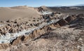 Valle de la Luna Moon Valley in Atacama Desert near San Pedro de Atacama, Antofagasta - Chile Royalty Free Stock Photo