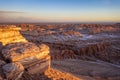 Valle de la Luna at sunset in San Pedro de Atacama, Chile