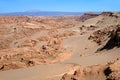 Valle de la Luna or Valley of the Moon in Atacama Desert of Northern Chile, the Driest Nonpolar Desert in the World Royalty Free Stock Photo