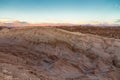 Valle de la Luna Valley of the Moon landscape in the Atacama Desert, north of Chile. Royalty Free Stock Photo