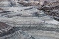 valle pintado ,paint valley- Ischigualasto Provincial Park or Valle de la Luna,-moon valley -jurasic Park rock formation, desert Royalty Free Stock Photo