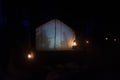 Vallea Lumina night walk light show in Whistler, BC Royalty Free Stock Photo
