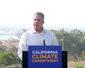 Joel Barton speaking at Climate Commitment Press Conference in California