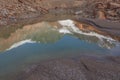 Vallelunga Glacier reflected on a crystal clear pond, Alto Adige, Italy Royalty Free Stock Photo