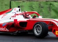 Arthur Leclerc Formula regional racing car with safety protection halo