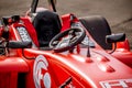 Vallelunga, Italy september 24 2017. Cockpit of single seater formula racing car closeup