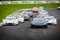 Vallelunga, Italy september 24 2017. Group of touring racing car Royalty Free Stock Photo