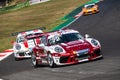 Vallelunga, Italy september 15 2019.  Porsche Carrera racing car during the race Royalty Free Stock Photo