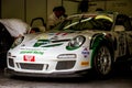 Vallelunga, Italy september 24 2017. Racing Porsche car in the p