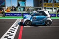 Vallelunga, Italy september 14 2019. Smart fortwo electric engine racing car in starting grid