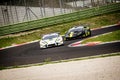 Vallelunga, Italy september 24 2017. Touring Lamborghini Huracan car in racing action Royalty Free Stock Photo