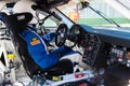 Vallelunga, Italy september 14 2019, Touring racing car driver sitting in car cockpit ready for race