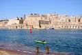Valleta harbour and city buildings, Malta. Royalty Free Stock Photo