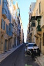 Malta - January 2023 - Narrow streets in Valletta Royalty Free Stock Photo