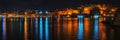 Valletta, Floriana anf Grand Harbour at night Malta