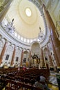 Malta La Valletta, internal view of Carmelite Church, apse and colonnade