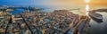 Valletta, Malta - Aerial panoramic view of Valletta with Mount CValletta, Malta - Aerial panoramic view of Valletta with Mount Car Royalty Free Stock Photo