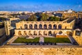 Valletta, Malta - Aerial view of the beautiful saluting battery of Valletta Royalty Free Stock Photo