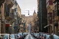 A long street in Valletta.