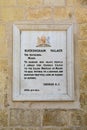 George Cross Plaque on the Grandmasters Palace in Valletta