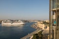 Valletta, Malta, August 2019. View of the bay with maneuvering steam.