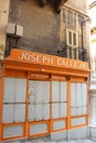 Valletta, Malta, August 2015. View of the old abandoned shop in the city center.