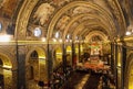 Beautiful interior of the 16th century St John`s Co-Cathedral, with frescoes inside Roman Catholic church Royalty Free Stock Photo