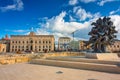 Valletta, Malta - January 11, 2019: Beautiful architecture of the Auberge de Castille in Valletta, the capital of Malta Royalty Free Stock Photo