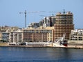 Valletta, Malta - 18 Jul 2011: The view on new houses of Sliema, Malta