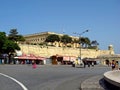 Valletta, Malta - 18 Jul 2011: The vintage palace in Valletta, Malta