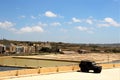 Valletta, Malta, July 2014. View of the historic salt extraction pools. Royalty Free Stock Photo